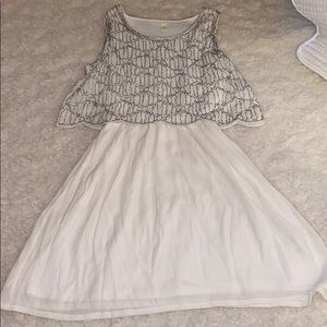 Two-tier beading detail dress